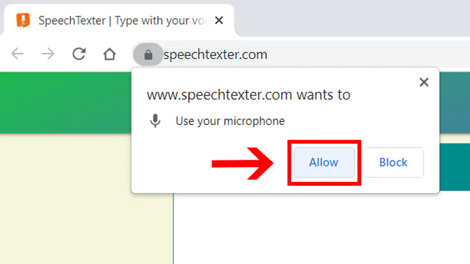 Allow microphone access