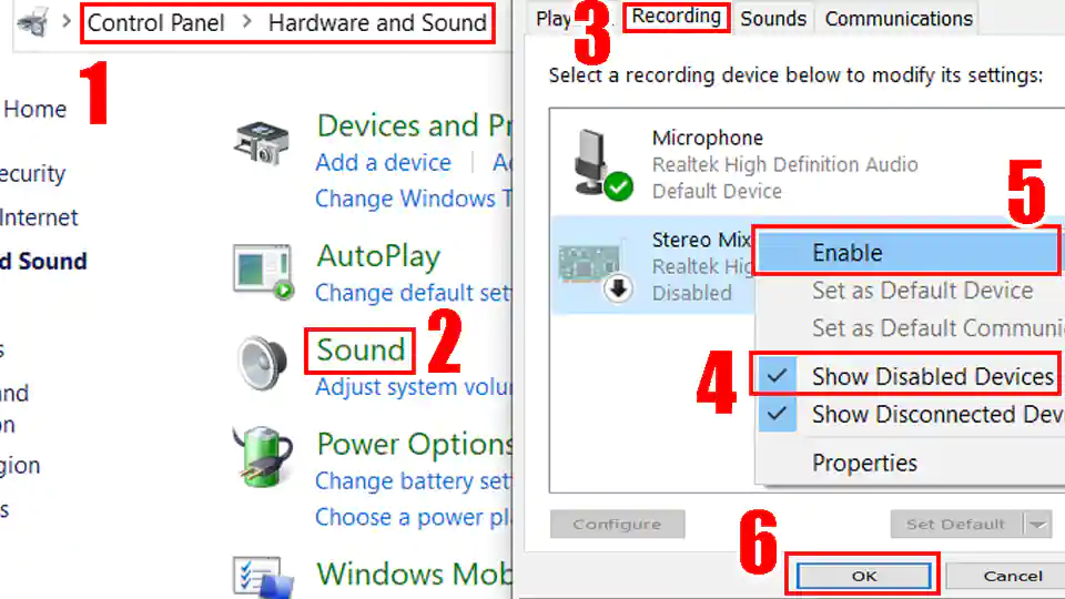 How to enable 'Stereo Mix'